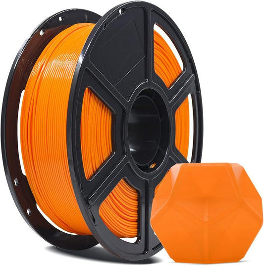 FLASHFORGE 3D Printer Filament, PLA PRO Filament 1.75mm, 1KG Spool (2.2lbs), Dimensional Accuracy +/- 0.02mm for FDM 3D Printers, Better Tenacity & No Knotting (Orange)