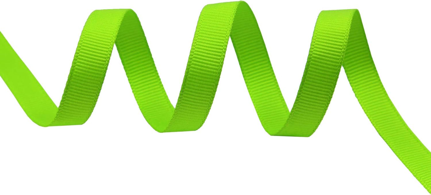 ITIsparkle 3/8" Inch Grosgrain Ribbon 50 Yards-Roll Set for Gift Wrapping Scrap Books Party Favor Hair Braids Baby Shower Decoration Floral Arrangement Craft Supplies, Apple Green Ribbon