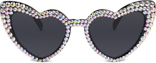 YOGFIT Heart Sunglasses for Women Fashion Classic Love Eye Protection Sunglasses Vintage Cute Heart Sunglasses