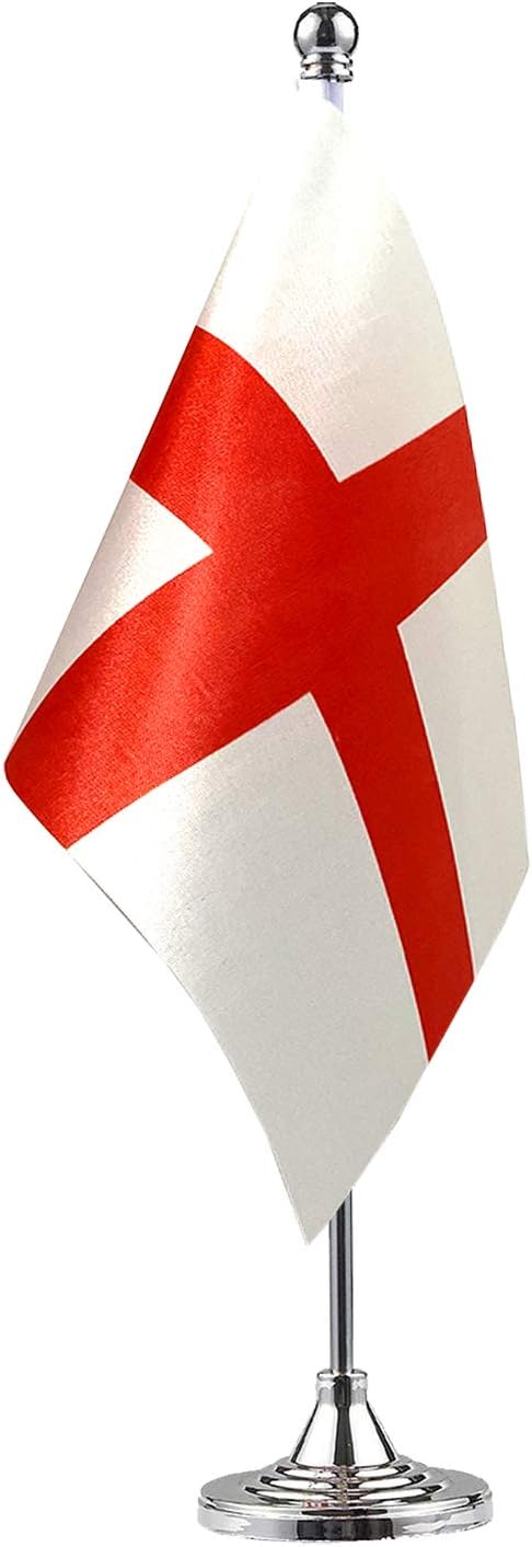 GentleGirl.USA England Table Flags,Stick Small Mini England people Flag Office Desk Flag on Stand with Stand Base, International Festival England Theme Party Decoration,Home Desk Decoration