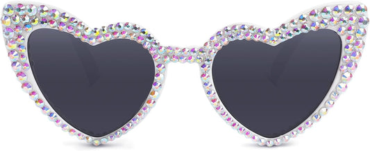 YOGFIT Heart Sunglasses for Women Fashion Classic Love Eye Protection Sunglasses Vintage Cute Heart Sunglasses