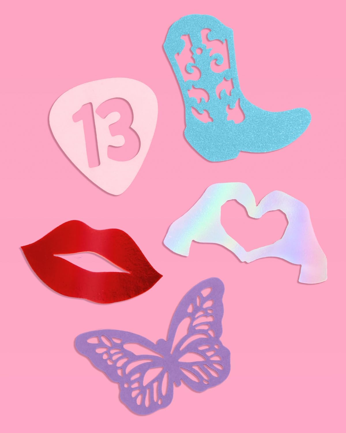 xo, Fetti Eras Party Confetti - 200 pcs | Concert Tablescape, Bachelorette Table Decor, Birthday Decorations, Cute Pink Bday Supplies