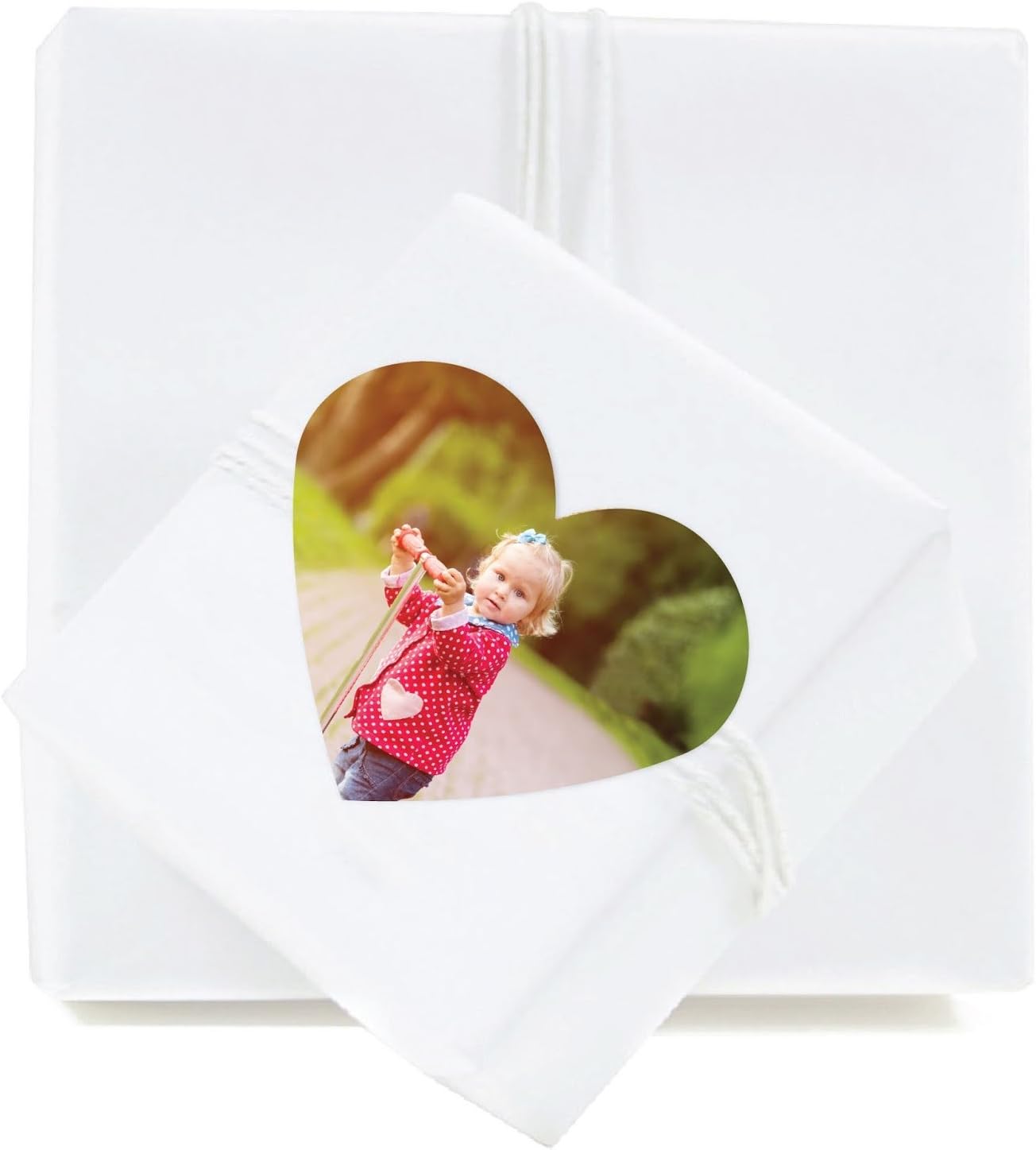 Andaz Press Bulk Photo Personalized Gift and Party Favors Collection, Heart Label Stickers, Custom Photo, 75-pack