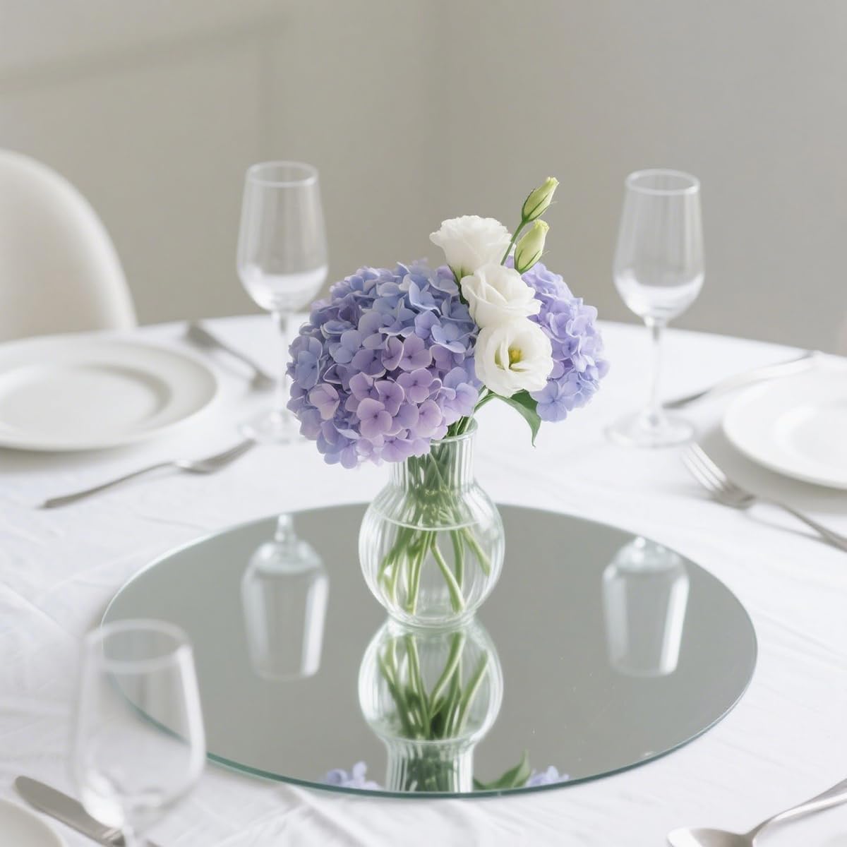 11Pack Round Mirror Centerpieces for Tables, Acrylic Circle Mirror Tiles Non Glass Mirror, for Bedroom Bathroom Living Room Wall Decor Tray Candle Wedding Table Centerpiece Decor, 2mm Thick (6inch)