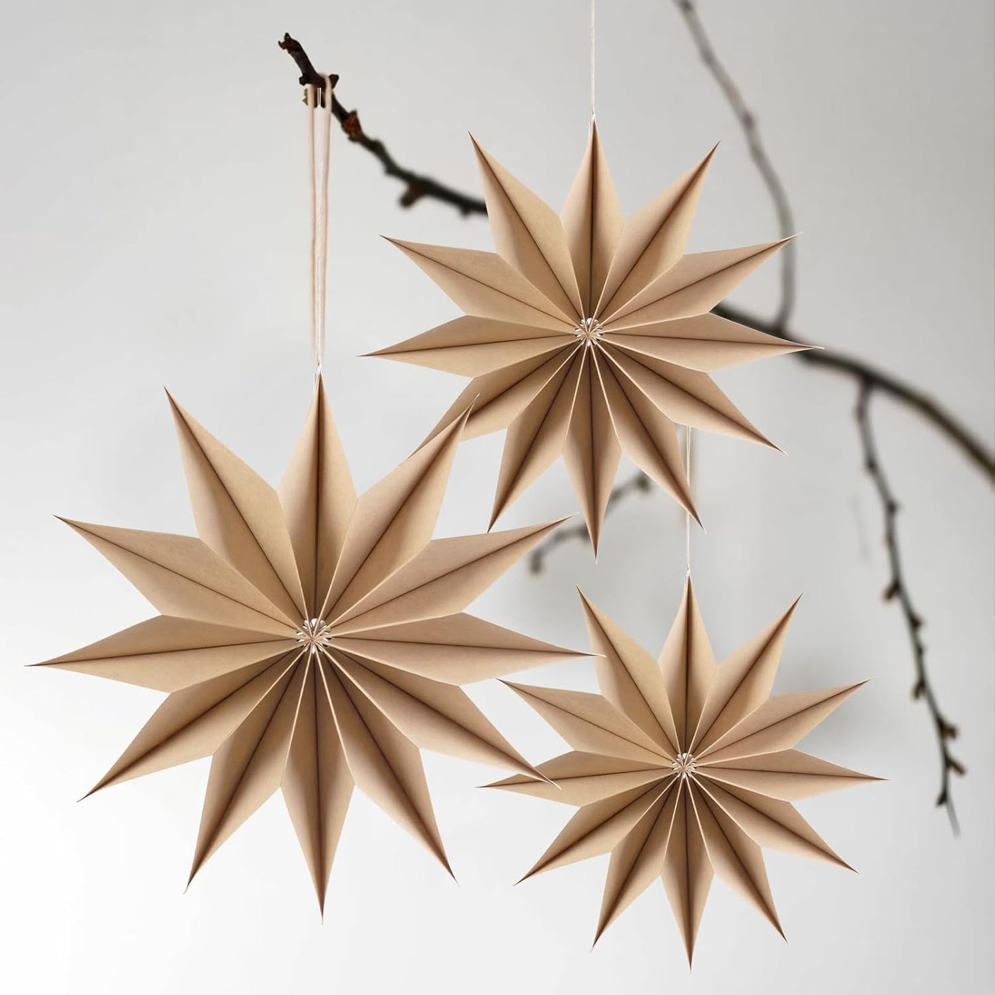 Easy Joy 3Pcs Boho Paper Landern Star