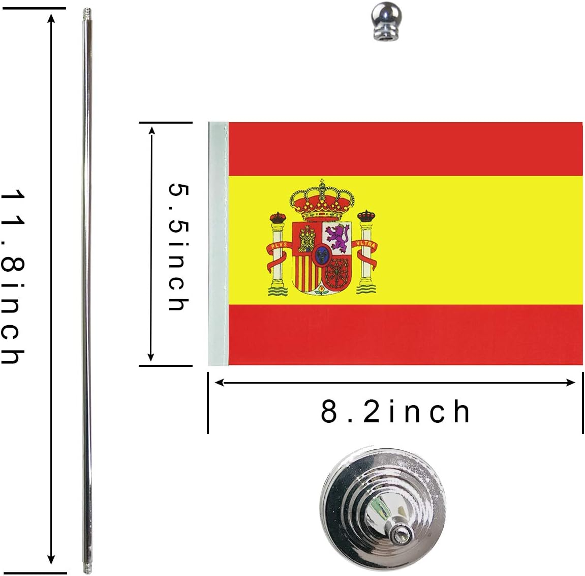 Spain Spanish Flag Table Desk Flags,Office Flag,International World Country Flags Banners,Festival Events Celebration,Office Desk Home Decoration