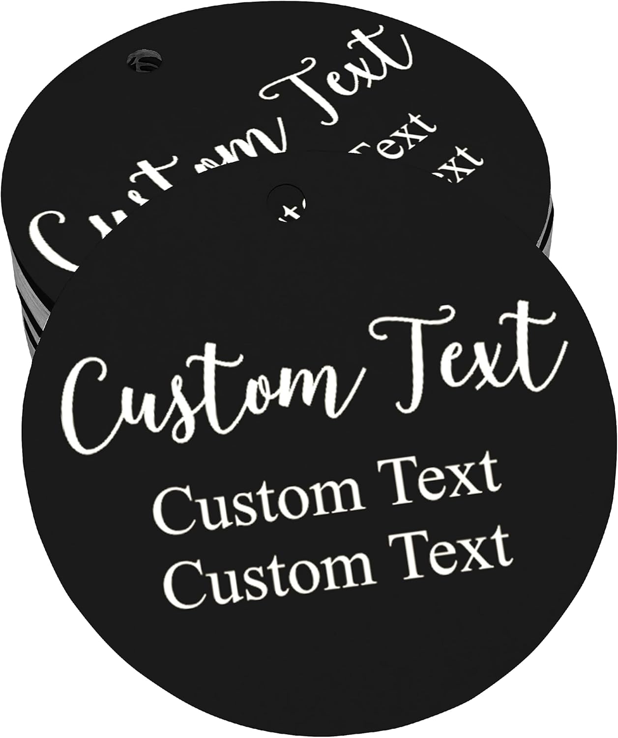 Custom Tags for Handmade Items, Personalized Tags for Favors, Customized Hang Tag for Clothing, Customized Gifts Wrapping Labels, Wedding Items Birthday Party Favors with String (Round Shape)