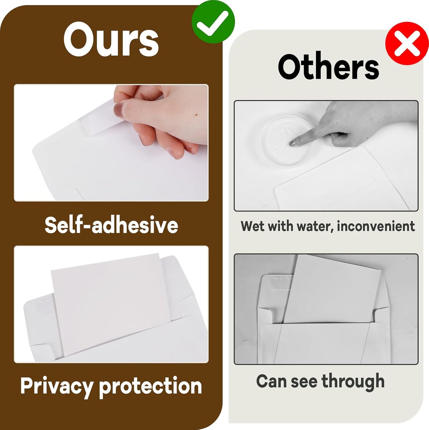 gisgfim 1000 Pcs A6 Envelopes 4.75x6.5 Inches Self Adhesive Invitation Envelopes for 4x6 Cards Printable Mailing Mailers Bulk for Wedding Baby Shower Postcard Photo Thank Notes Greeting Card