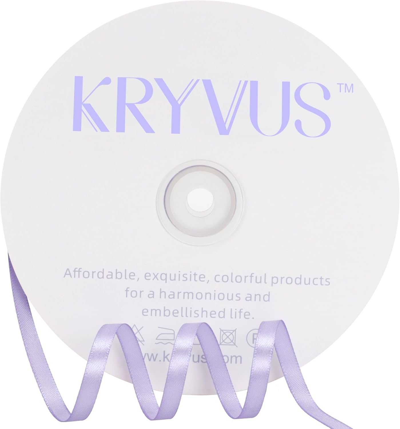 Lavender Satin Ribbon 1/4 inch X Continuous 100 Yards, Single Face Polyester Ribbon Perfect for Gift Wrapping, Flower Bouquet, Wedding Decor, Crafts, Bow Making, Sewing and More