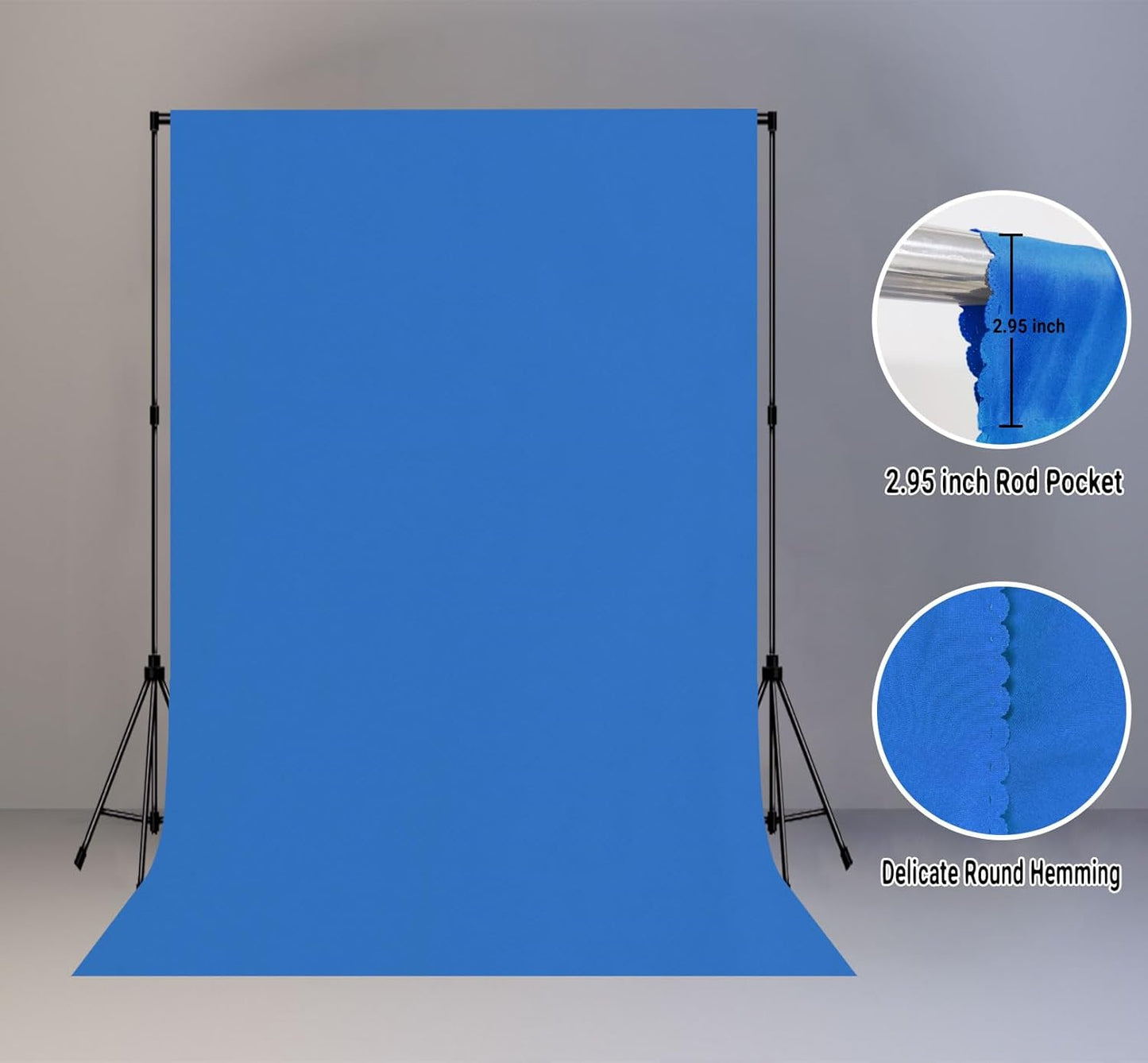 6x9FT Royal Blue Screen Backdrop for Photography, Solid Blue Photo Background for Boys Girls Portrait Photoshoots Booth Video Studio