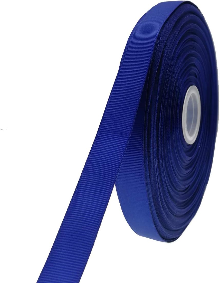 Jesep One Roll 100 Yards 3/4" Soild Grosgrain Ribbon Boutique Gift Wrapping Package Ribbon, DIY Crafts Bow Hair Headband Accessories Assorted Ribbon #352(3/4" 20mm, Royal Blue)