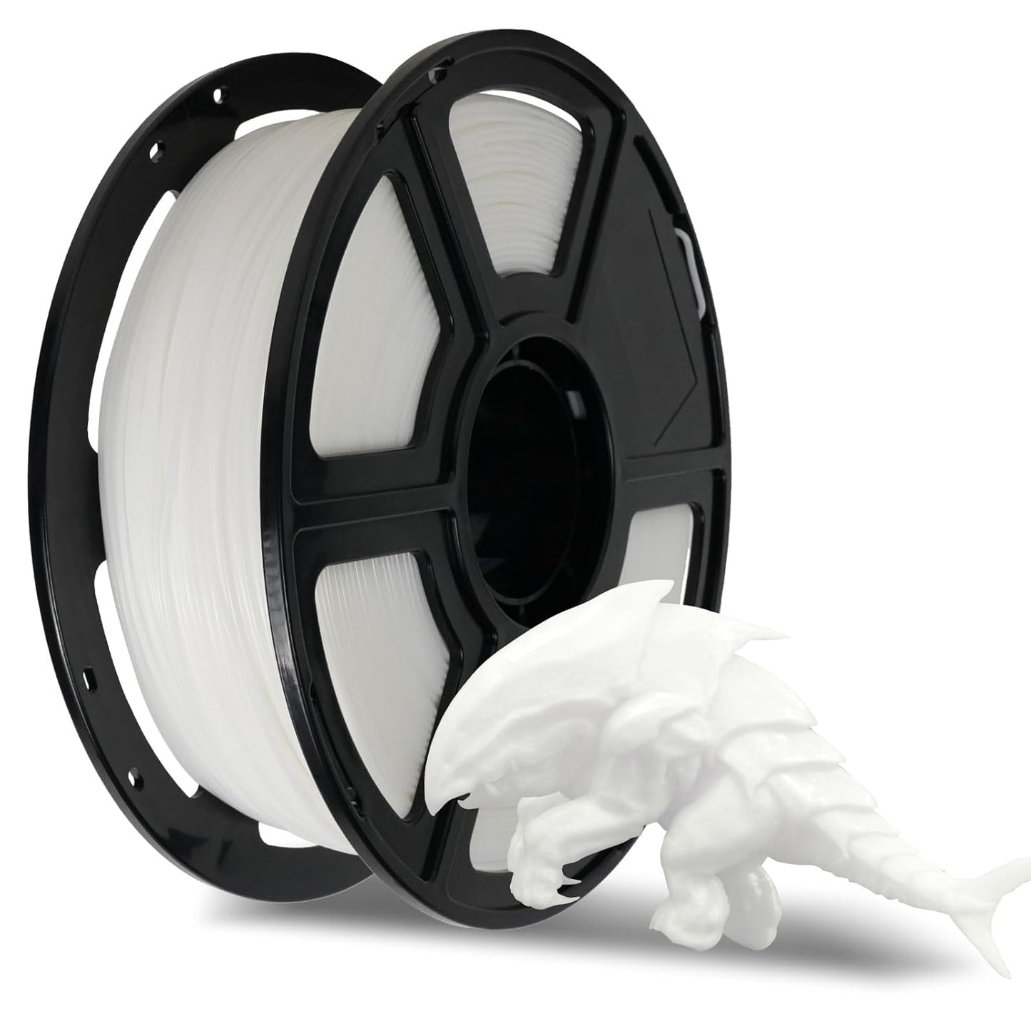 FLASHFORGE Rapid PLA Filament 1.75mm White, Max 500mm/s High Speed Printing, 3D Printer Filament 1kg (2.2lbs) Spool, Dimensional Accuracy +/- 0.02mm, Enjoy Exceptional Print Quality