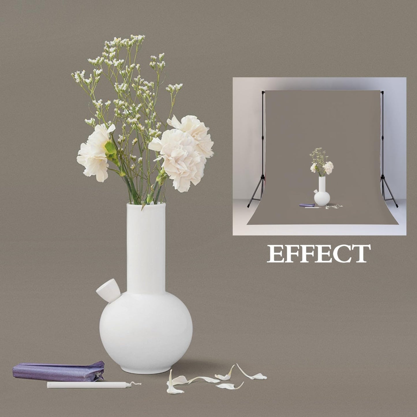 High Density Fabric 6x9FT Grey Backdrop Photo Background,Professional Photography Video Studio, Events, Streaming