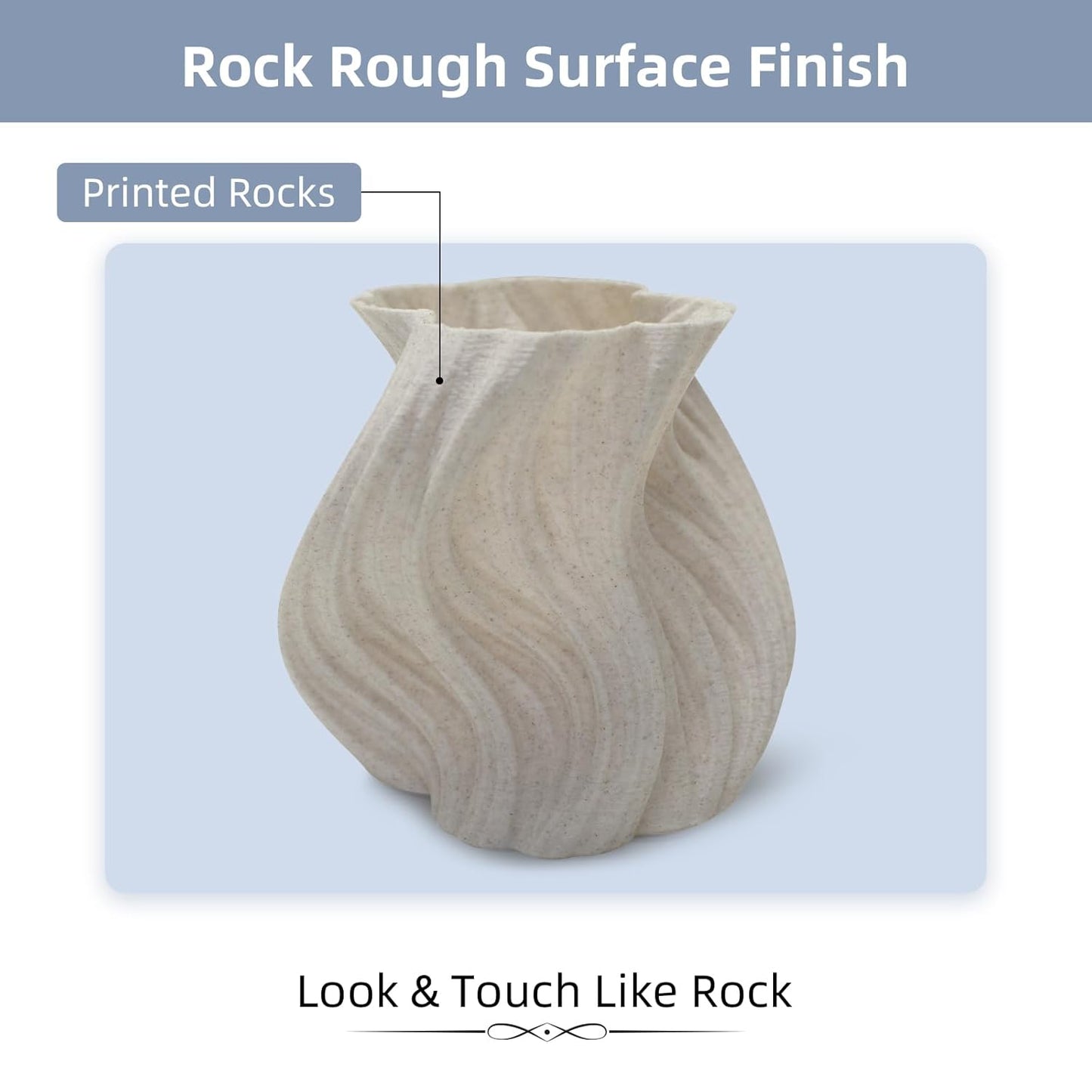 Geeetech Marble PLA Filament, 1.75mm 3D Printer Filament 1kg(2.2lbs), Dimensional Accuracy +/- 0.02 mm, Marble White-Brown Stone Color, Fit Most FDM Printer