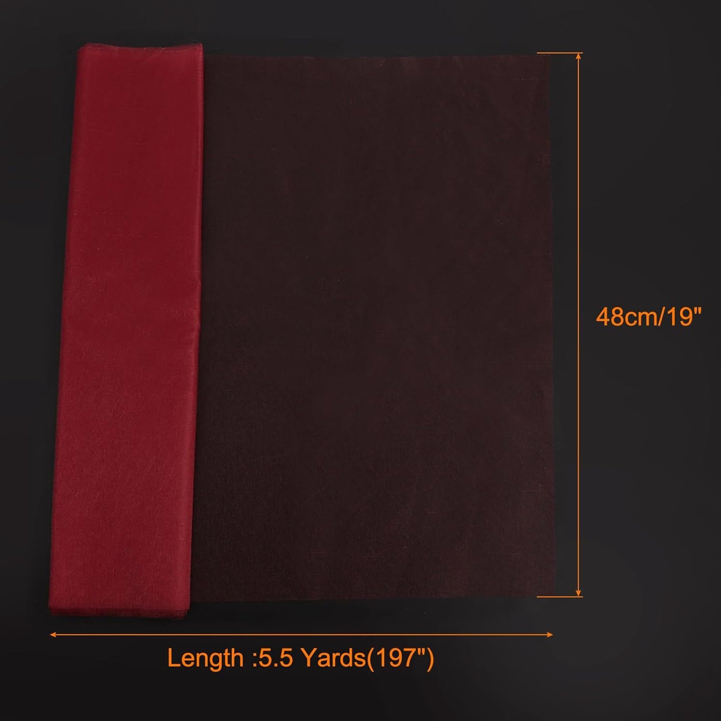 uxcell 19" by 5.5 Yard Tulle Fabric Backdrop Curtains for DIY Tutu Skirt Shower Decor Wedding Crafts Birthday Party Supplies, Wine Red