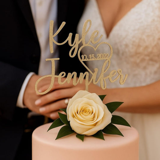 Wedding Cake Toppers, Wedding Cake Toppers Bride and Groom, Custom Cake Topper, Customize Your Own Anniversary Mr and Mrs Cake Topper