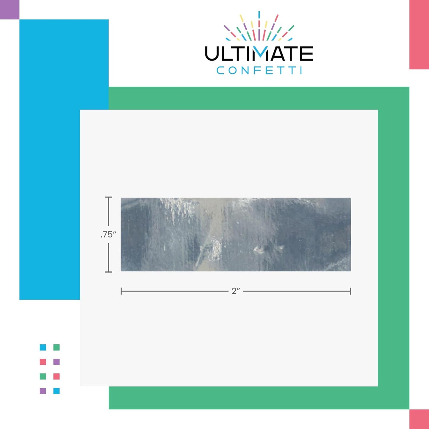 Fluttering Pink Mylar Shiny Foil Metallic Confetti – Rectangular Light-Weight and Slow-Falling Party Confetti for Cannon and Launcher use – Best for Celebrations - 1 lb, 16 oz