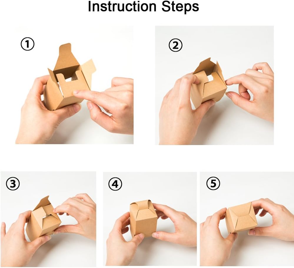 AWELL Orange Gift Candy Box Bulk 2x2x2 inches with Orange Ribbon Party Favor Box for Graduation Halloween Party,Pack of 50