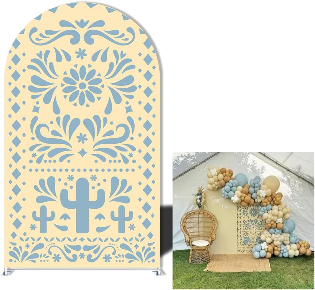 Mexico Theme Arch Stand Covers Fiesta Wedding Party Elastic Fabric Background Birthday Baptismx Baby Shower Decor Props (Customized,G-3743)