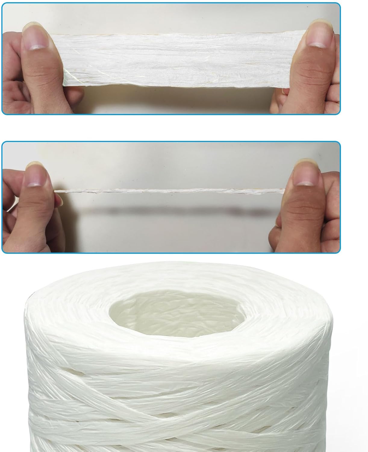 Creatrill 218 Yards Raffia Paper Craft Ribbon Packing Paper Twine, 1/4 Inch by 218 Yards