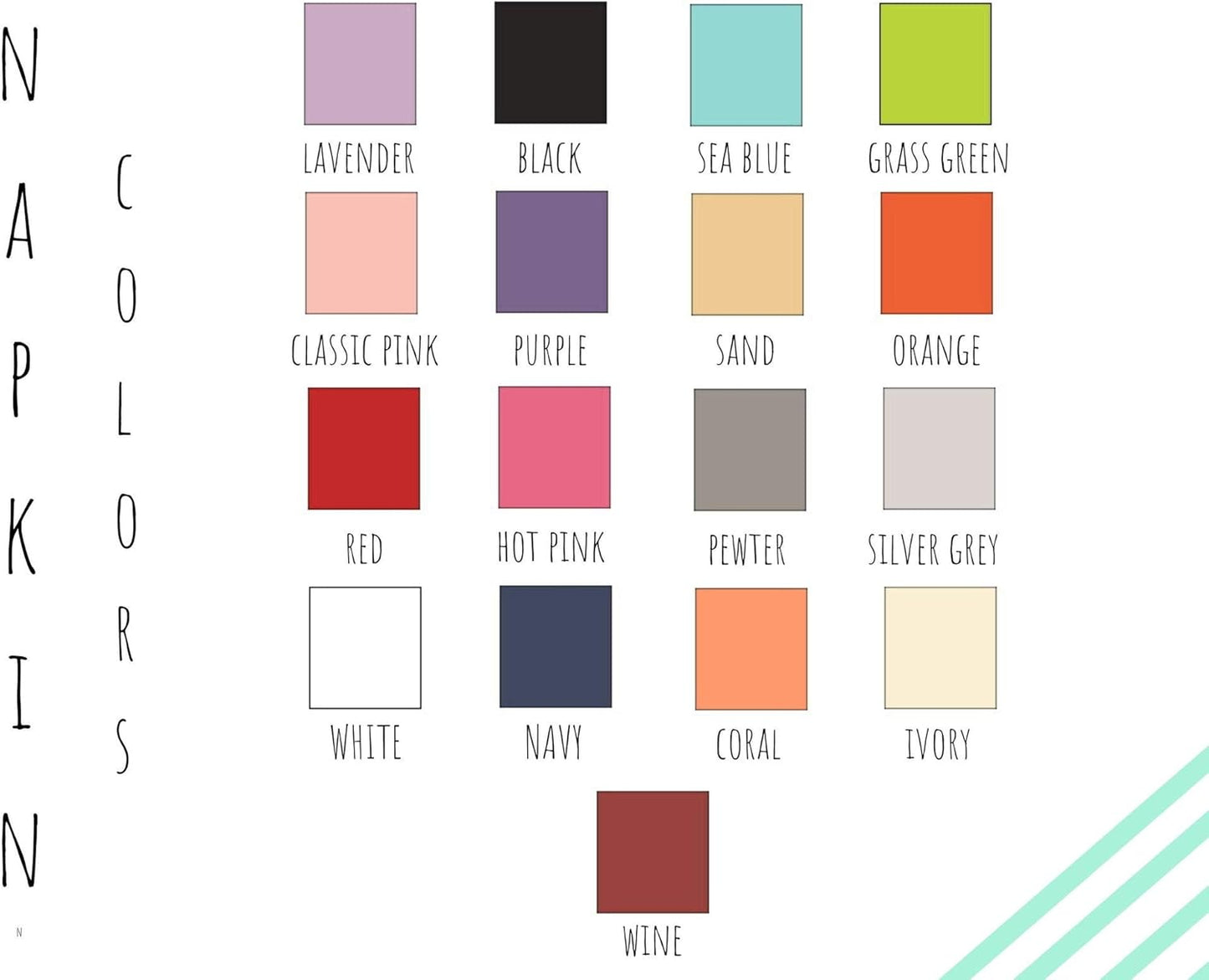 Weddingstar Personalized Printed Paper Napkins 3-Ply 40 Pack Dinner - Rectangular Fold Ivory