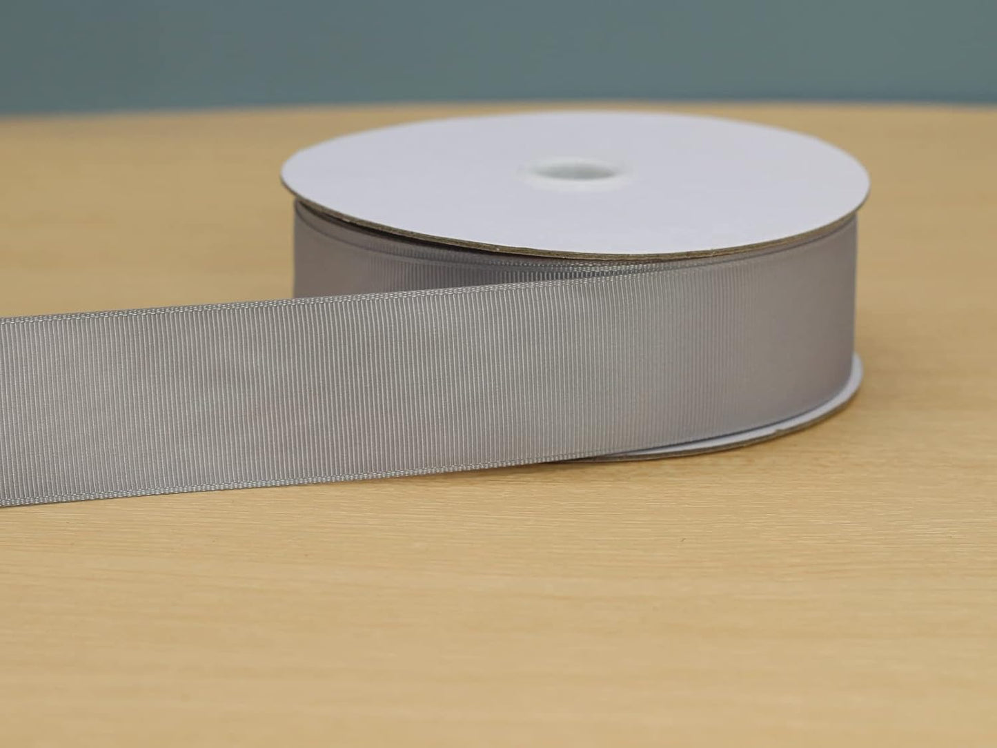 One Roll 50 Yards Soild Gray Grosgrain Ribbon 1 1/2 inch Flower Bouquets Ribbons- Thick Gift Wrapping Ribbon-DIY Crafts Bow Hair Headband Accessories Ribbons #09(38mm)