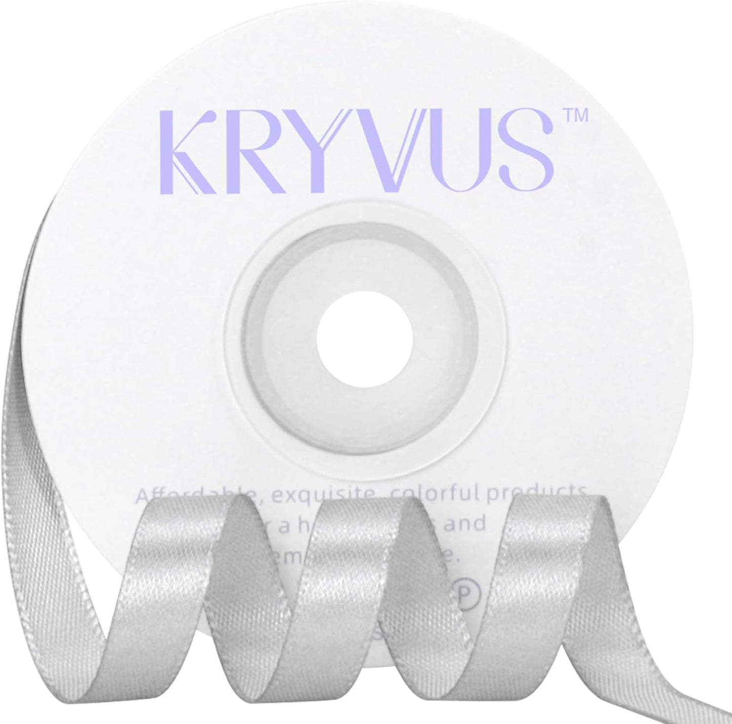 Silver Satin Ribbon 3/8 inch X Continuous 25 Yards, Single Face Polyester Ribbon Perfect for Gift Wrapping, Flower Bouquet, Wedding Decor, Crafts, Bow Making, Sewing and More