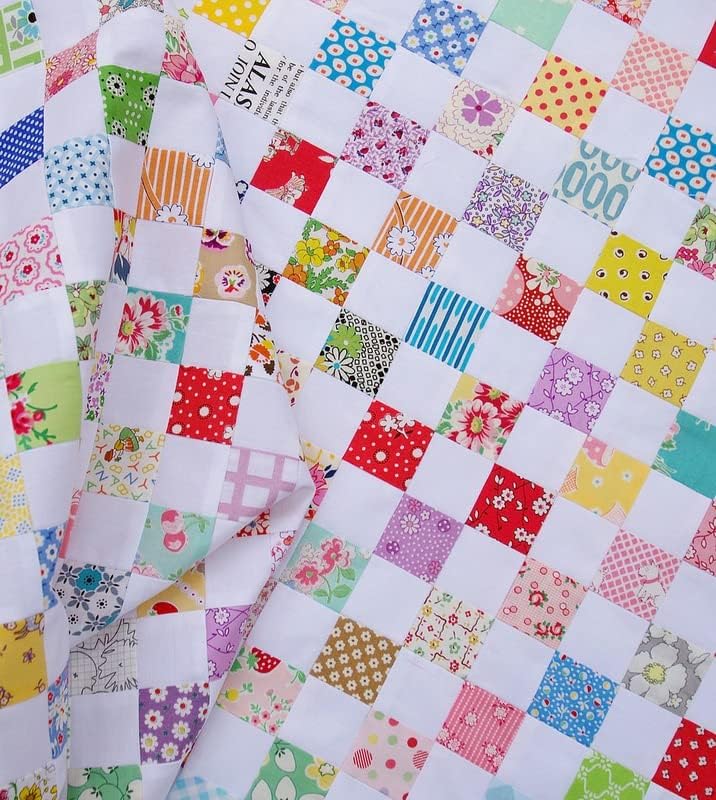 4" x 4" (10 x 10cm) 200 PCS 100% Precut Cotton Fabric Squares Fabric Bundles for Sewing Quilt Potholders DIY& Quilting Beginners