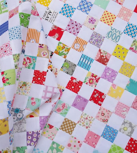 4" x 4" (10 x 10cm) 200 PCS 100% Precut Cotton Fabric Squares Fabric Bundles for Sewing Quilt Potholders DIY& Quilting Beginners