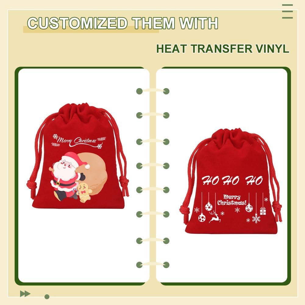 Shintop 50pcs Little velvet bags, 3x4inch Red Drawstring Gift Bags Small Jewelry pouches Coin Purse for Christmas Small Business Party Favor