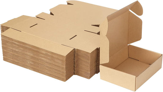 MEBRUDY 7x5x2 Inches Shipping Boxes Pack of 50, Small Corrugated Cardboard Box for Mailing Packing Literature Mailer