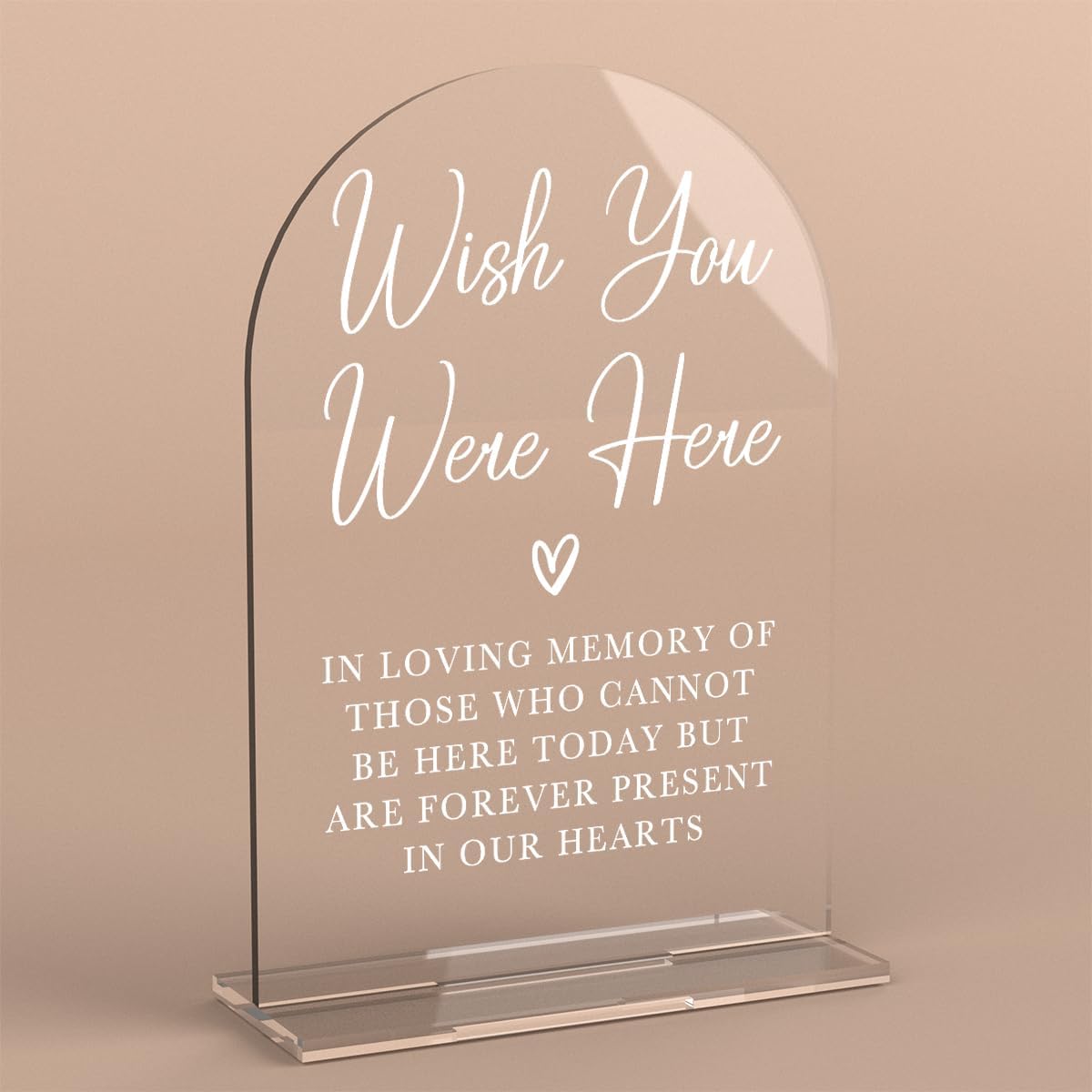 Acrylic Wedding Sign Wedding Signs for Ceremony Wish You Were Here Sign for Wedding Modern Calligraphy Arch Acrylic Table Top Sign for Wedding Reception and Event Party Table