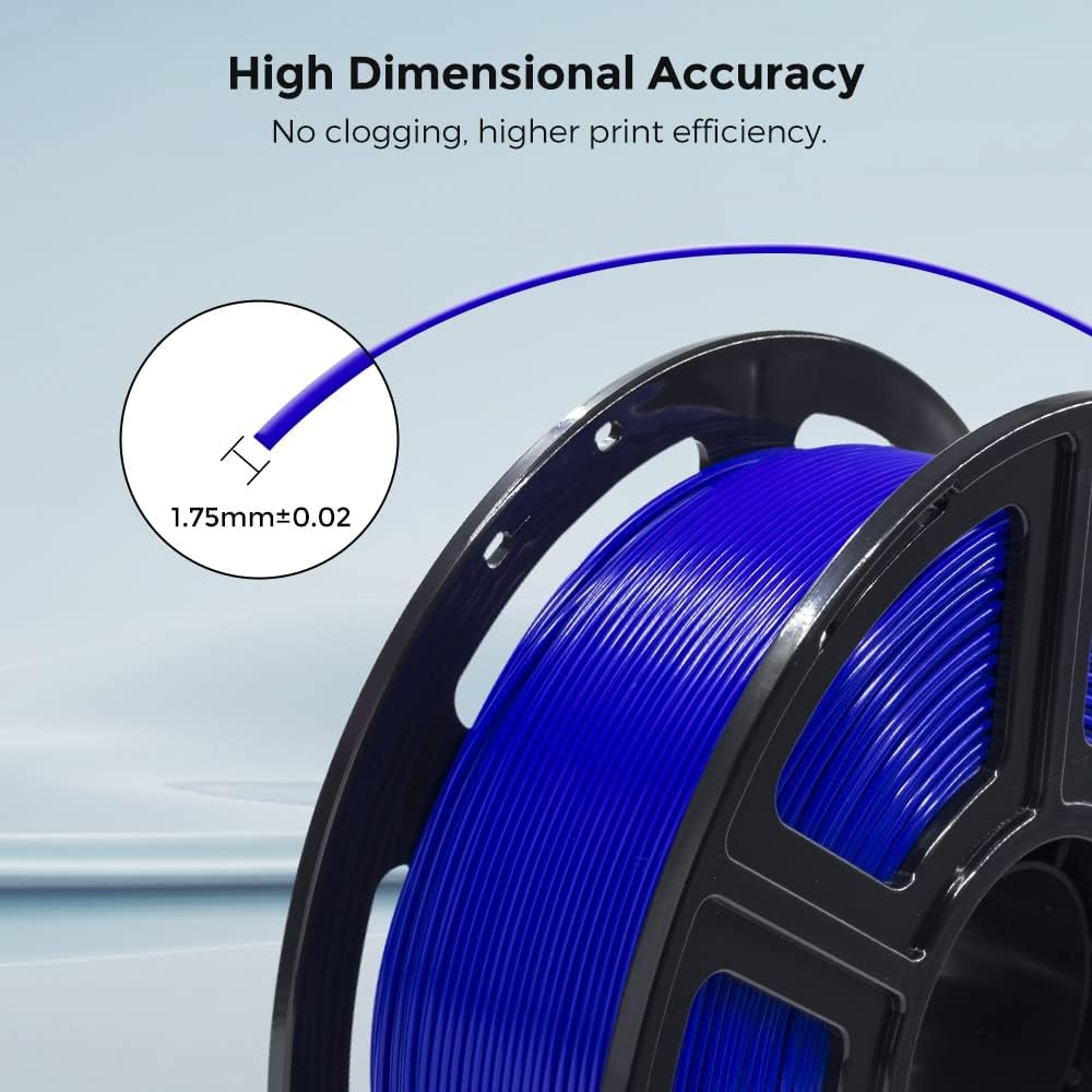 FLASHFORGE 3D Printer Filament, PLA PRO Filament 1.75mm, 1KG Spool (2.2lbs), Dimensional Accuracy +/- 0.02mm for FDM 3D Printers, Better Tenacity & No Knotting (Blue)