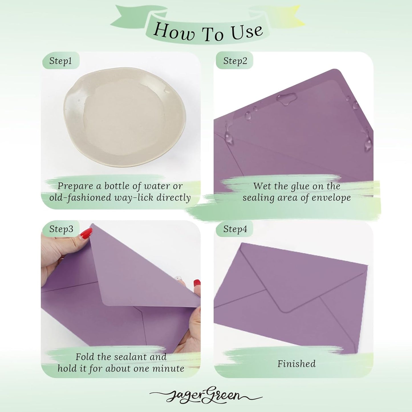 50 Pack 4x6 Envelopes Letter Size, Purple A4 Envelopes Self Seal for Wedding Invitation, Envelope 4.3x6.3 for Greeting Cards, Photos, Baby Shower, Graduation, Thank You Cards, Announcements