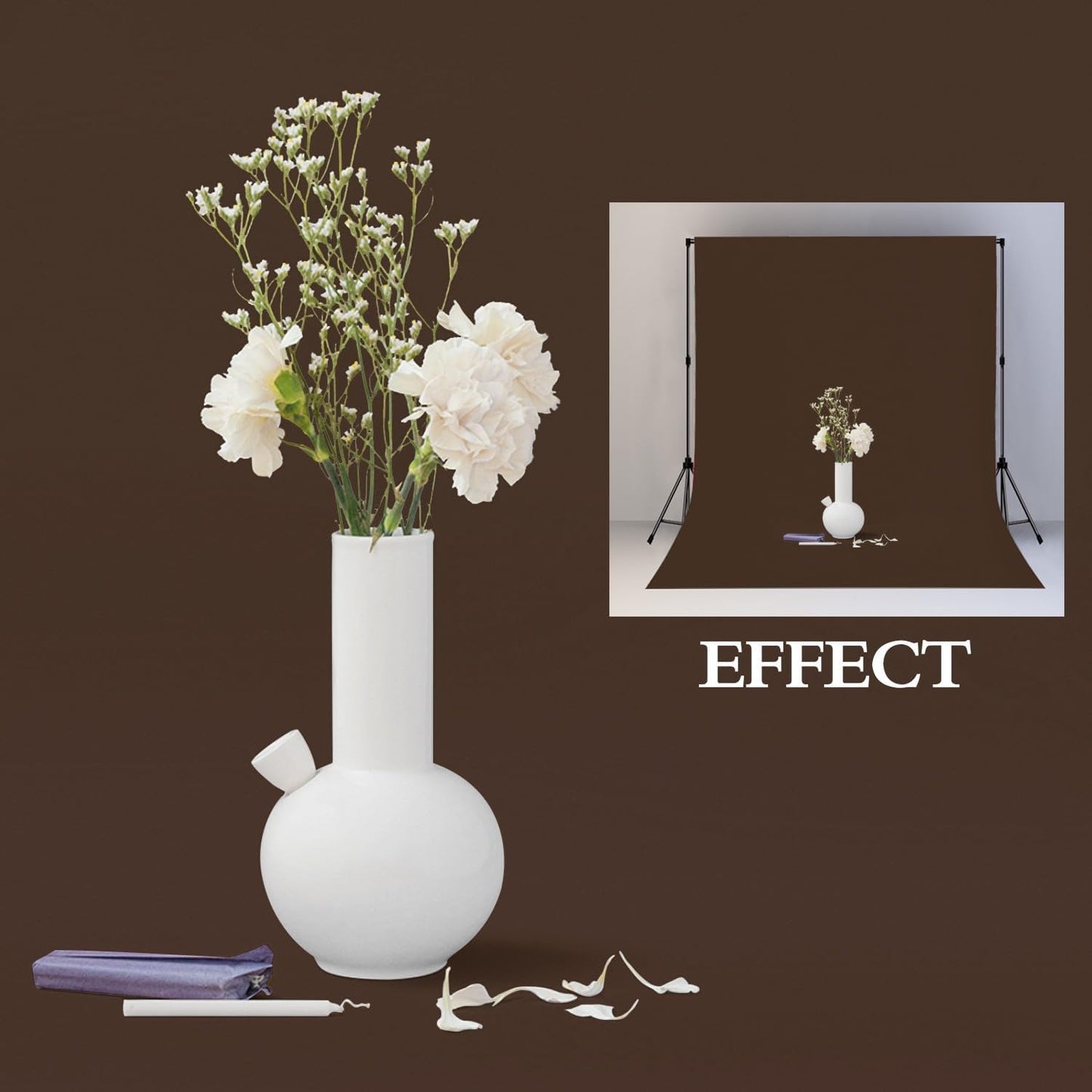 10x20FT Large Brown Screen Backdrops for Photography,High Density, Wrinkle Resistant, Photo Video Studio, Party, Events Product Shooting Props