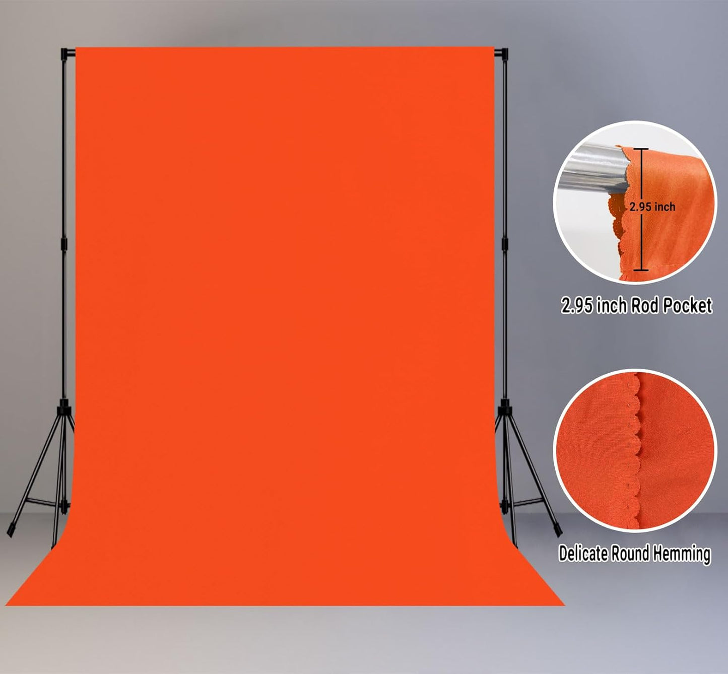 10x20FT Large Orange Screen Backdrop for Photography Solid Color Photoshoot Background High Density Portrait Screen for TV Recording Photo Video Studio Art Props