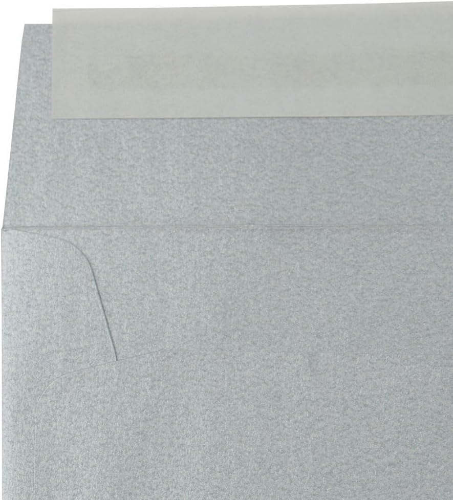LUXPaper Square Invitation Envelopes | Peel & Press | 3 1/4" x 3 1/4" | Silver Metallic | 80lb. Text | 50 Qty