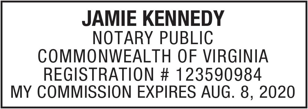 MaxMark Notary Stamp for State of Virginia- Self Inking Stamp