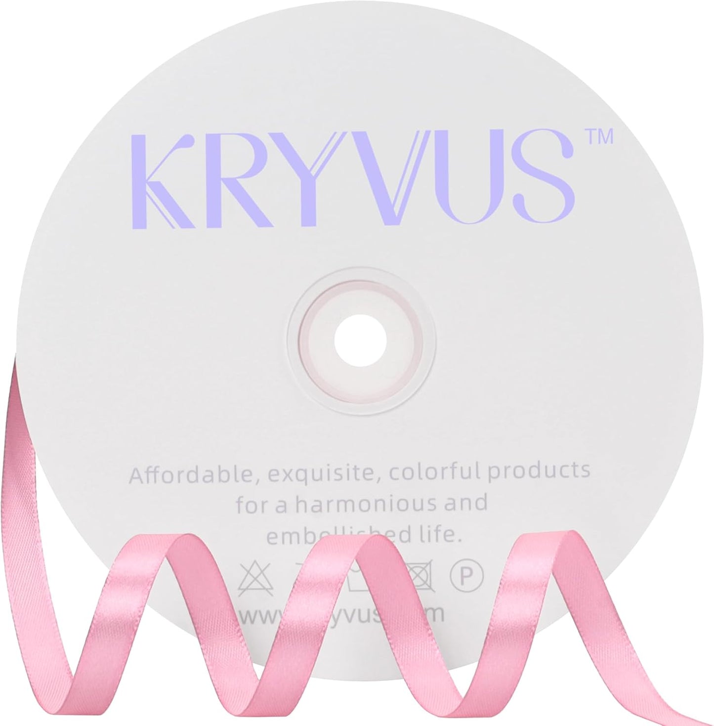 Rose Pink Satin Ribbon 3/8 inch X Continuous 100 Yards, Single Face Polyester Ribbon Perfect for Gift Wrapping, Flower Bouquet, Wedding Decor, Crafts, Bow Making, Sewing and More