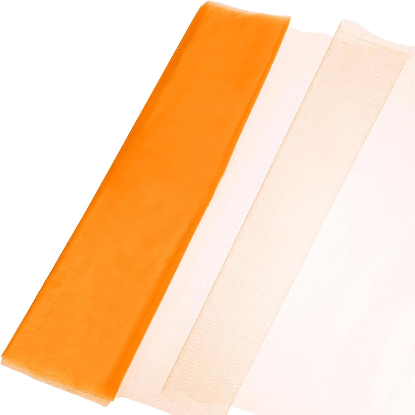 uxcell 19" by 5.5 Yard Tulle Fabric Backdrop Curtains for DIY Tutu Skirt Shower Decor Wedding Crafts Birthday Party Supplies, Orange