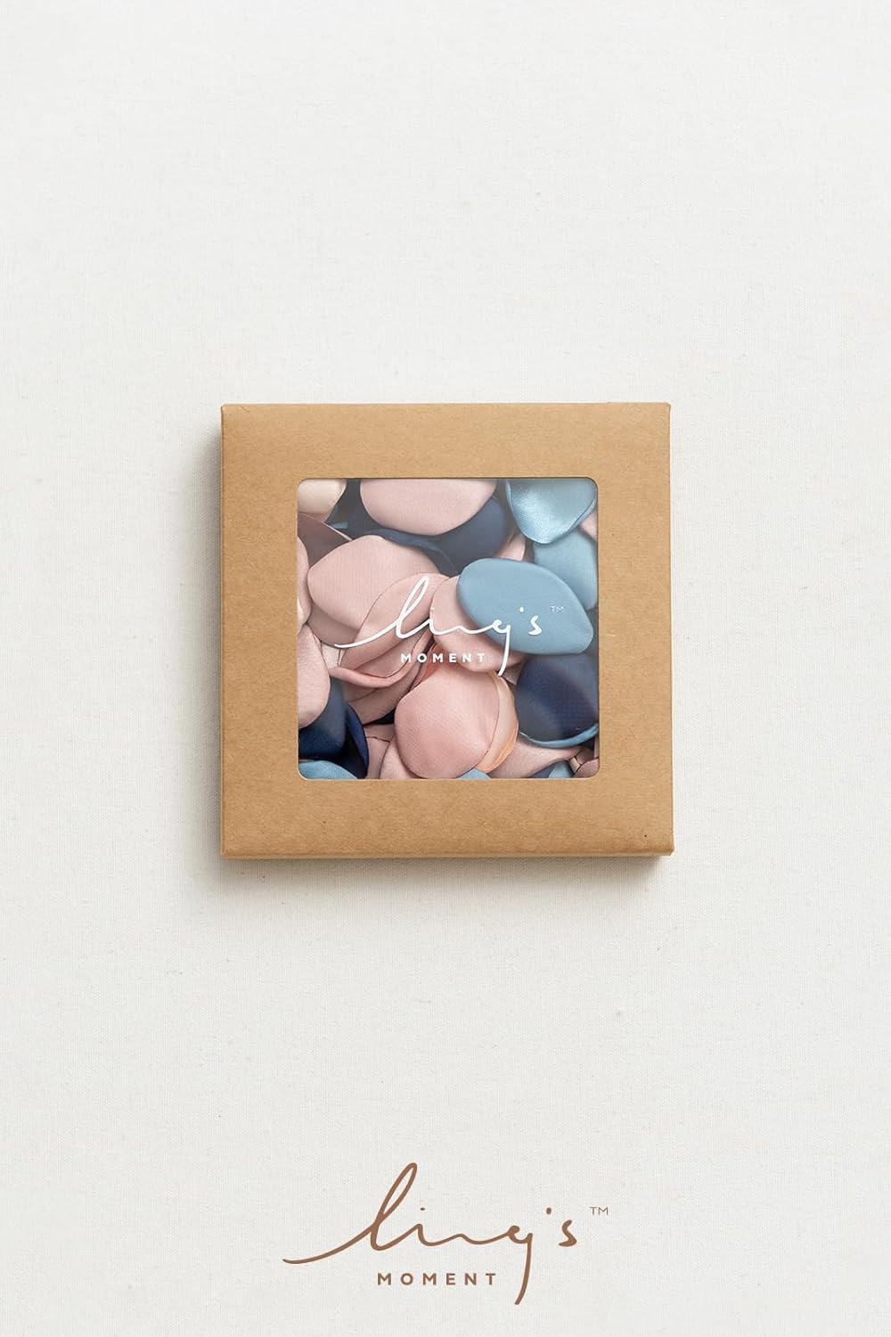 Ling's Moment Rose Petals, Silk Flower Petals for Wedding/Aisle/Flower Girl Baskets/Table Centerpiece Décor,etc.Dusty Rose Navy Blue 200pcs