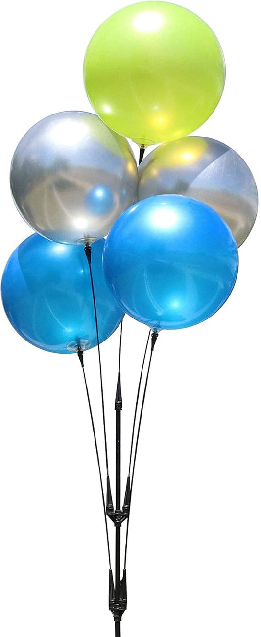 Weatherproof Reusable Balloon Cluster Kit – 5 Outdoor Balloons with Stand | Durable, Fade-Resistant, Wind-Resistant Balloons for Events, Car Dealerships, Parties & Grand Openings