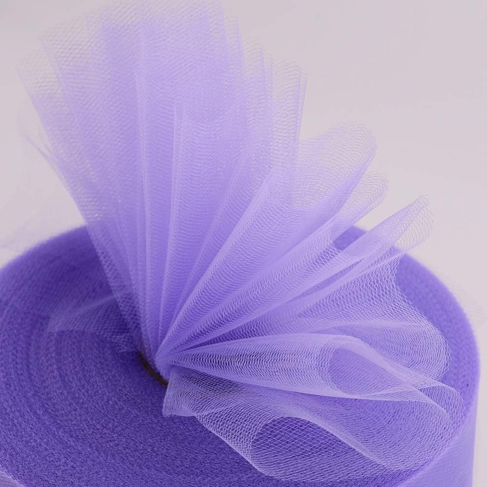Tulle Rolls 6” by 100 Yards (300 feet) Tulle Roll Spool Fabric for DIY Tutu Skirts Wedding Baby Shower Crafts Decorations Party Supplies (Lavendar)