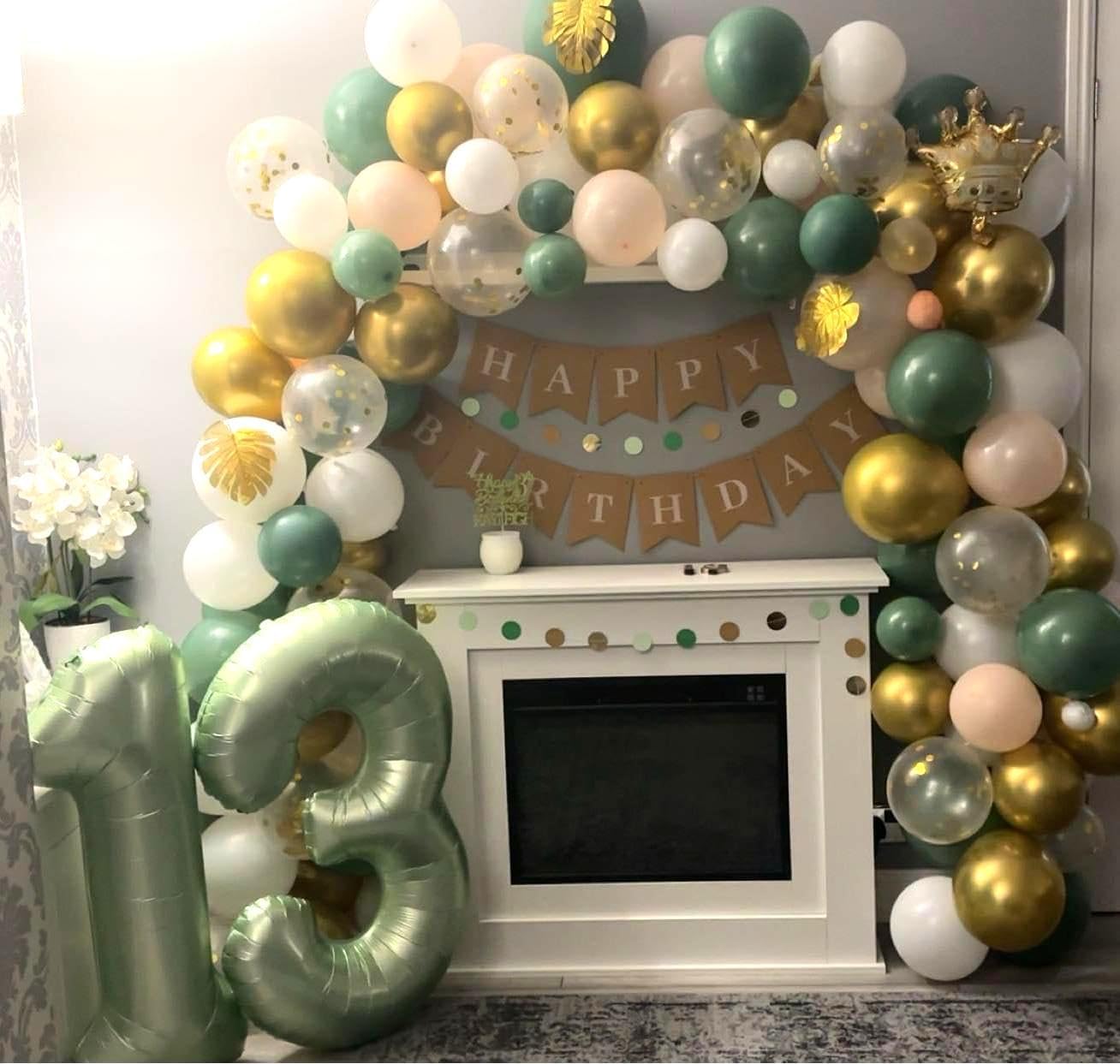 2026 Sage Green 40 Inch Mylar Foil Number 6 Balloon, Birthday Balloons for 6 16 Boy Girl Party Decorations Supplies,Oliver Green Big Helium Balloon Numbers for 26 36 46 60 Men Women Anniversary