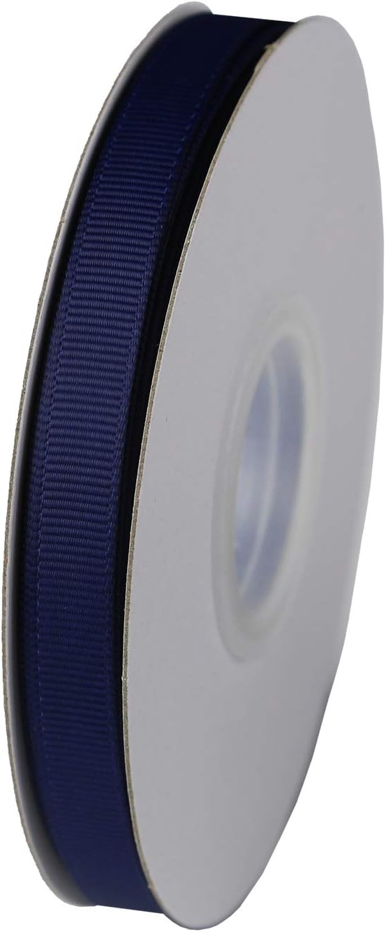 ITIsparkle 3/8" Inch Grosgrain Ribbon 50 Yards-Roll Set for Gift Wrapping Scrap Books Party Favor Hair Braids Baby Shower Decoration Cake Decoration Floral Arrangement Craft Supplies, Navy Ribbon