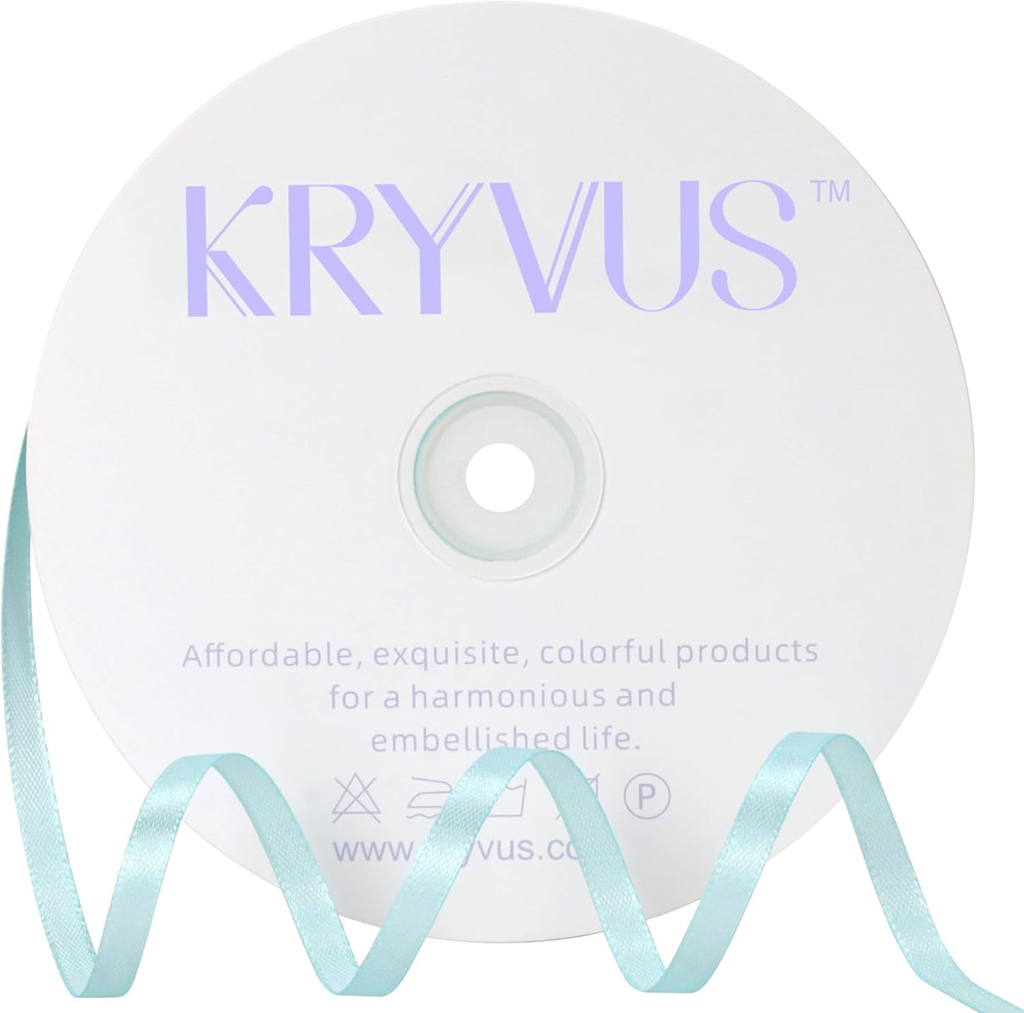 Light Blue Satin Ribbon 1/4 inch X Continuous 100 Yards, Single Face Polyester Ribbon Perfect for Gift Wrapping, Flower Bouquet, Wedding Decor, Crafts, Bow Making, Sewing and More