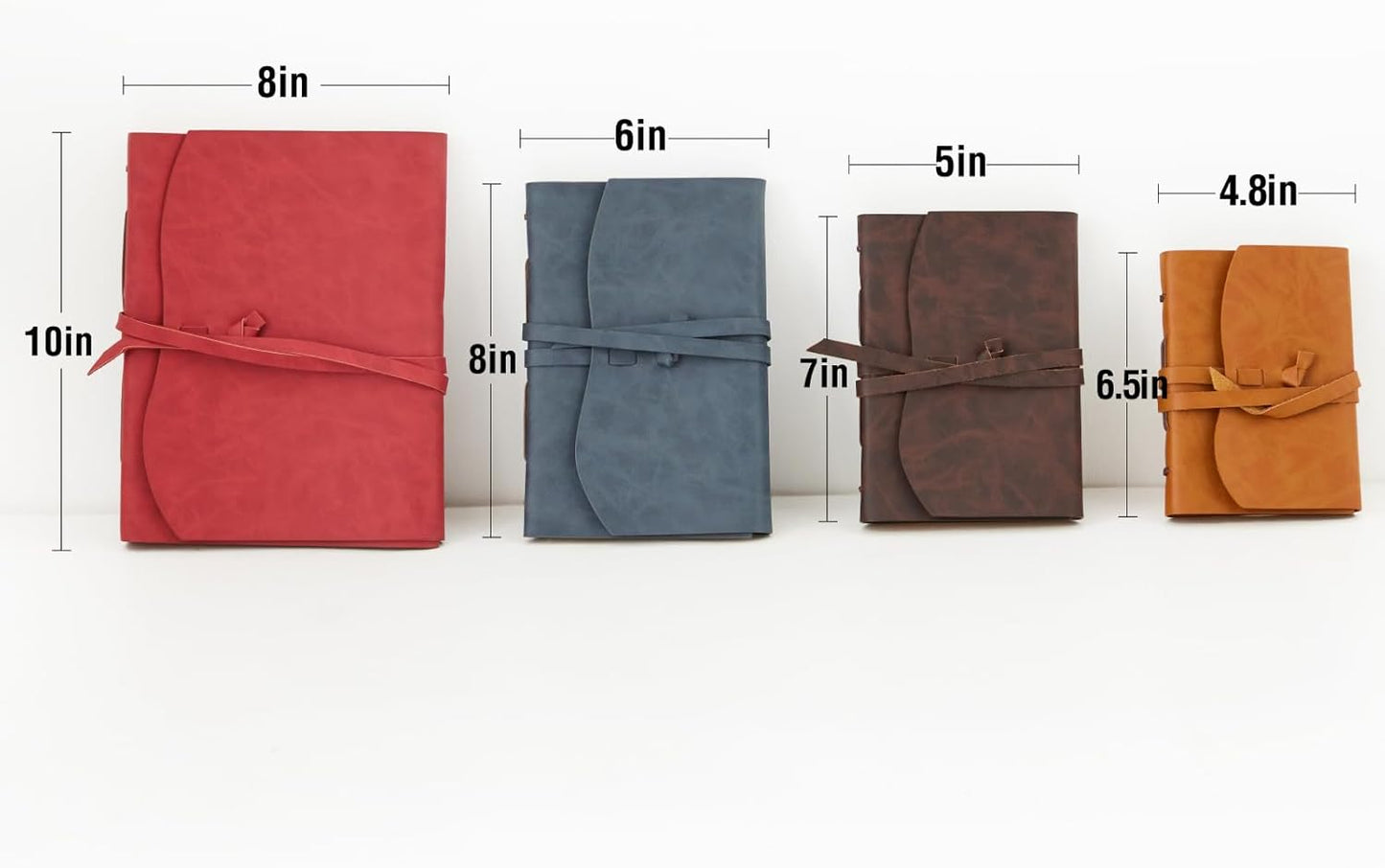 Leather Journal Notepad, Small Notebook 4.8x6.5 Inches, Mini Journal, Retro Premium Planner, Lined Diary Vintage Style, Ideal for Women and Men, Artists, Travelers, Red