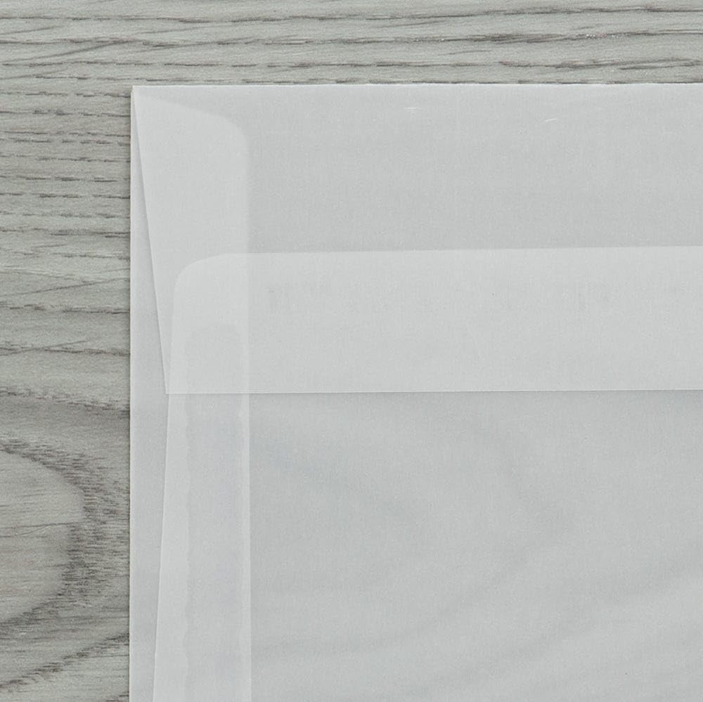 LUXPaper Square Invitation Envelopes | Peel & Press | 6 1/2" x 6 1/2" | Clear Translucent | 30lb. Text | 50 Qty