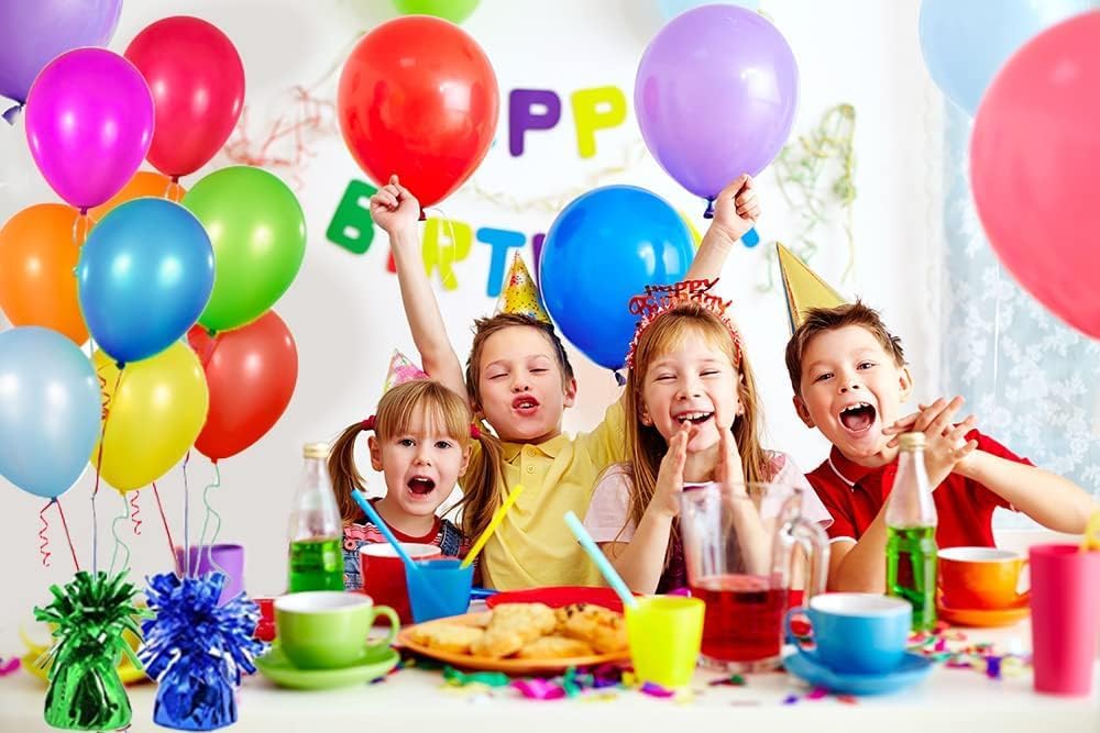 Metallic Balloon Weights, Birthday Party Favors, Novelty and Gag Gifts, 5.5" Inches, 12-Pack (White)