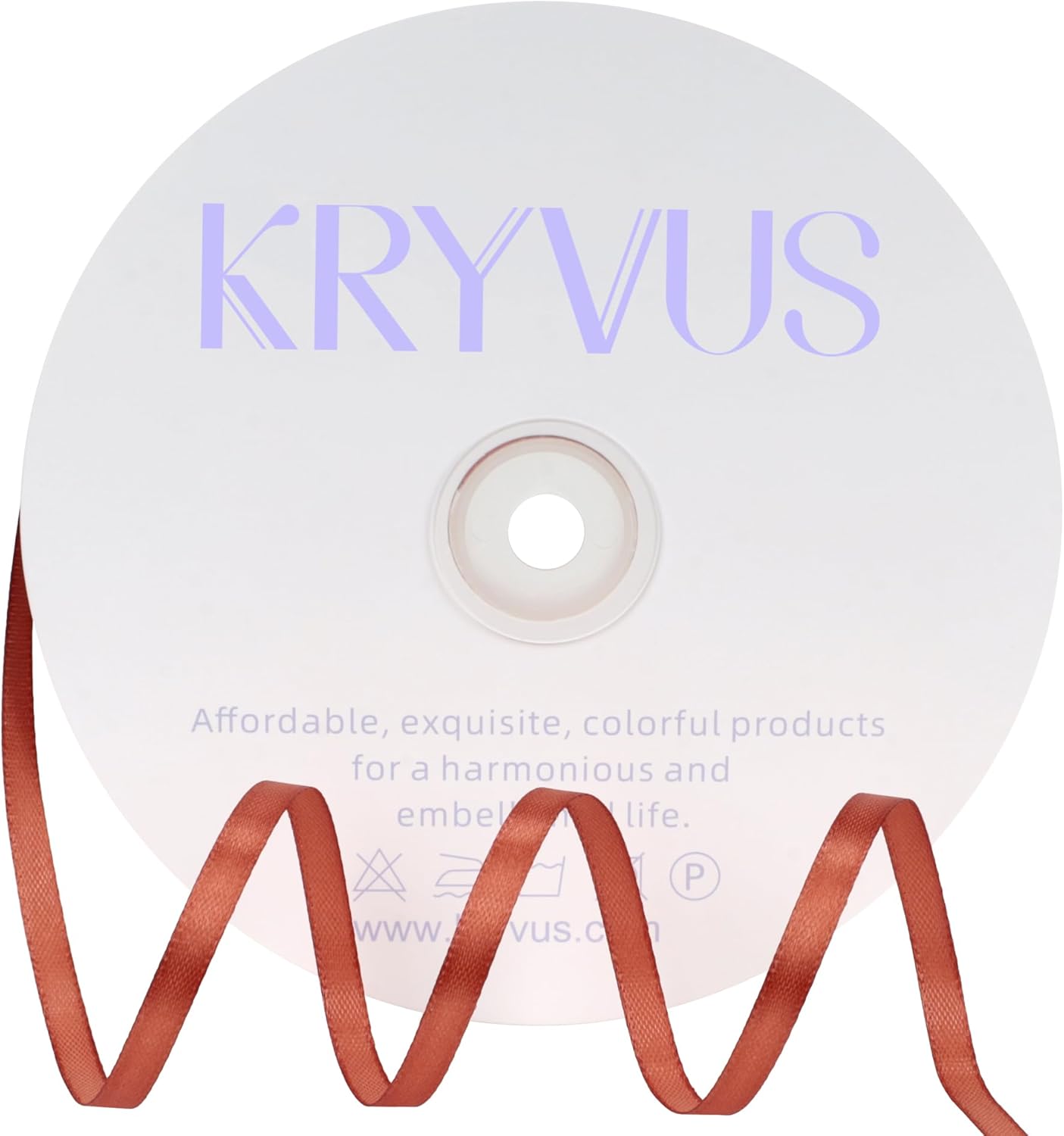 Copper Satin Ribbon 1/4 inch X Continuous 100 Yards, Single Face Polyester Ribbon Perfect for Gift Wrapping, Flower Bouquet, Wedding Decor, Crafts, Bow Making, Sewing and More